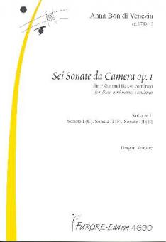 Sonaten für Flöte op. 1 Vol. 1 