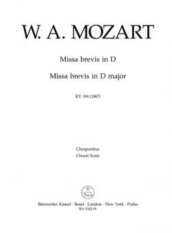 Missa brevis D-Dur KV 194 (186h) 