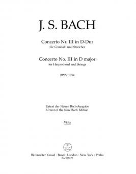 Concerto Nr. 3 D-Dur BWV 1054 