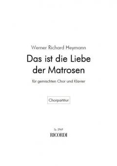 Das ist die Liebe der Matrosen 