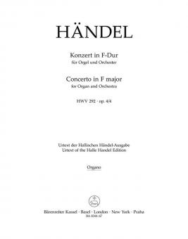 Konzert F-Dur op. 4/4 HWV 292 
