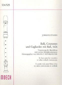 Balli, Couranten und Gagliarden mit Bass 