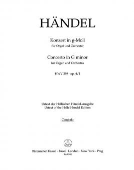 Konzert g-Moll op. 4/1 HWV 289 Standard