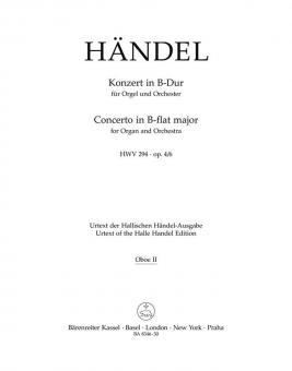 Konzert B-Dur op. 4/6 HWV 294 