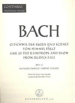 Gleichwie der Regen und Schnee vom Himmel fällt 