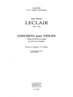 Concerto pour Violon, Op. 7, No. 2, en ré majeur 