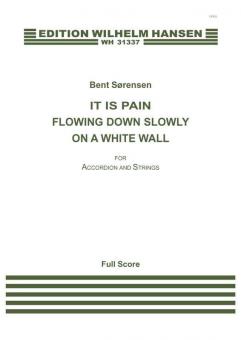 It Is Pain Flowing Down Slowly On A White Wall 