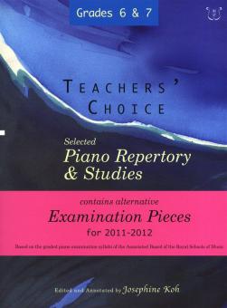Teachers' Choice: Selected Piano Repertory & Studies 2011-2012 