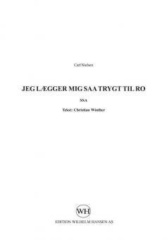 Jeg Laegger Mig Saa Trygt Til Ro 
