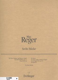 6 Stücke nach den Orgeltrios op. 47 