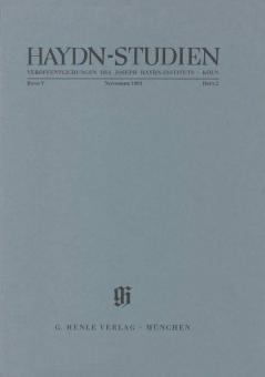 Haydn Studies Vol. 5 No. 2 