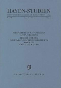 Haydn Studies Vol. 9 No. 1-4 