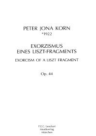 Exorzismus eines Liszt-Fragments 
