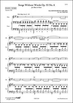 Songs without Words Op. 53 No. 6 