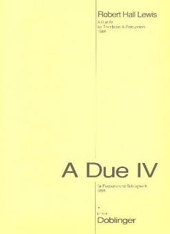 A Due IV f. Bläser u. Schlz. (1-2 Spieler) 