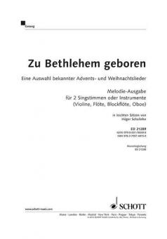 Zu Bethlehem geboren Standard