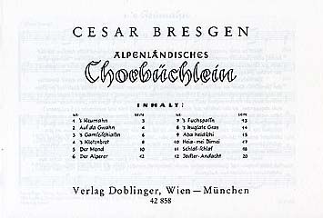 Alpenländisches Chorbüchlein 