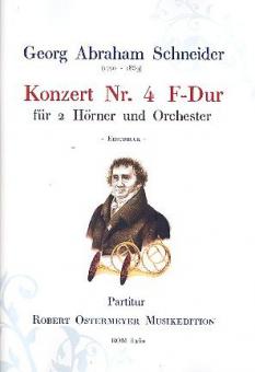 Konzert für 2 Hörner und Orchester Nr. 4 F-Dur (Erstdruck) 