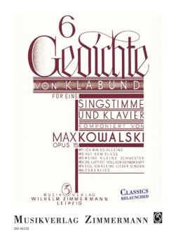 6 poems by Klabund op. 15 