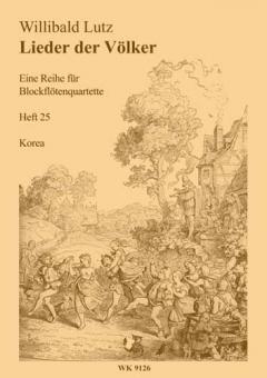 Lieder der Völker, Blockflötenquartette, Heft 25 