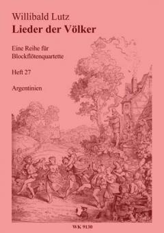 Lieder der Völker, Blockflötenquartette, Heft 27 