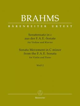 Sonata Movement in C minort from the F.A.E.-Sonata for Violin and Piano WoO 2 Standard