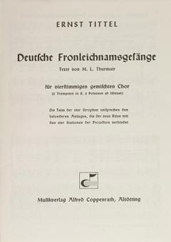Deutsche Fronleichnamsgesänge 