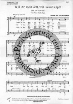 Will Dir, mein Gott, voll Freude singen 