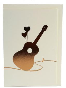 Grusskarte mit Kuvert Gitarre A6 