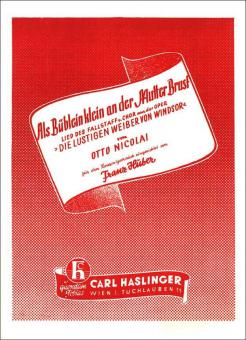 Als Büblein klein Aus Die lustigen Weiber von Windsor 