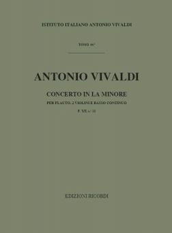 Concerto In A Minor Flute 2 Violins Continuo Score Rv108 Fxii#11 T44 
