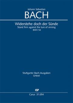 Stand firm against the lure of sinning BWV 54 Standard