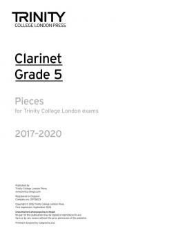 Clarinet Exam Pieces Grade 5 2017-2020 (part only) 