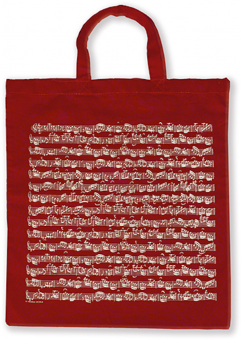 Tragtasche Notenblatt bordeaux 