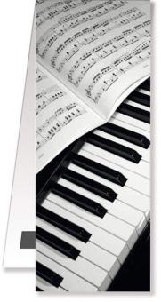 Lesezeichen Klavier - Notenblatt magnetisch 
