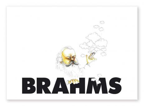 Postkarte Brahms Karikatur (10 Stück) 
