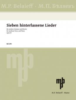 7 hinterlassene Lieder op. 61 Standard