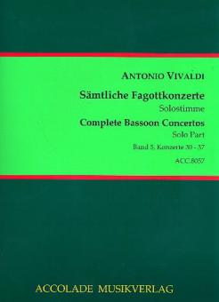 Sämtliche Fagottkonzerte 5 (Nr. 30-37) 
