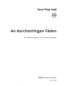 An durchsichtigen Fäden 