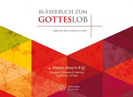 Bläserbuch zum Gotteslob - 4. Stimme (Bass) in B (Violinschlüssel) 