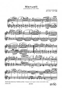 Menuett op. 12 von Anton Reicha 