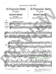 Vierzig Progressive Duette op. 55 Heft 1 von Ernesto Köhler 