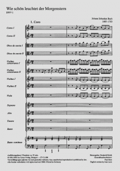 Wie schön leuchtet der Morgenstern von Johann Sebastian Bach (Download) 