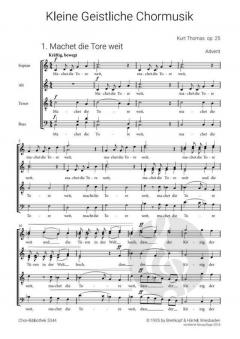 Kleine Geistliche Chormusik op. 25 von Kurt Thomas 