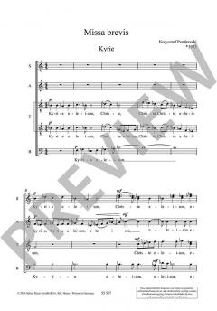 Missa brevis von Krzystof Penderecki (Download) 