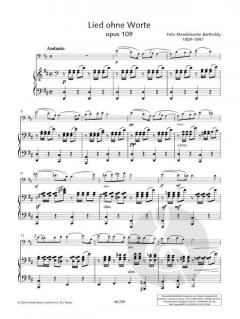 Lied ohne Worte D-Dur op. 109 von Felix Mendelssohn Bartholdy (Download) 