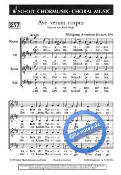 Ave verum corpus KV 618 von Wolfgang Amadeus Mozart (Download) 