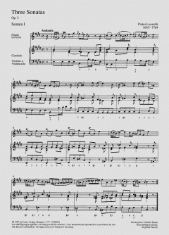 Three Sonatas op. 2 von Pietro Locatelli 