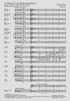 Ich danke dem Herrn von ganzem Herzen SWV34 von Heinrich Schütz (Download) 
