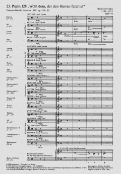 Wohl dem, der den Herren fürchtet SWV44 von Heinrich Schütz (Download) 